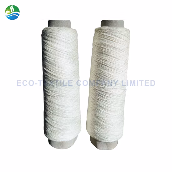 Fio de seda Tussah branqueado de grau super branco não tingido 100% para tapete tufado manual