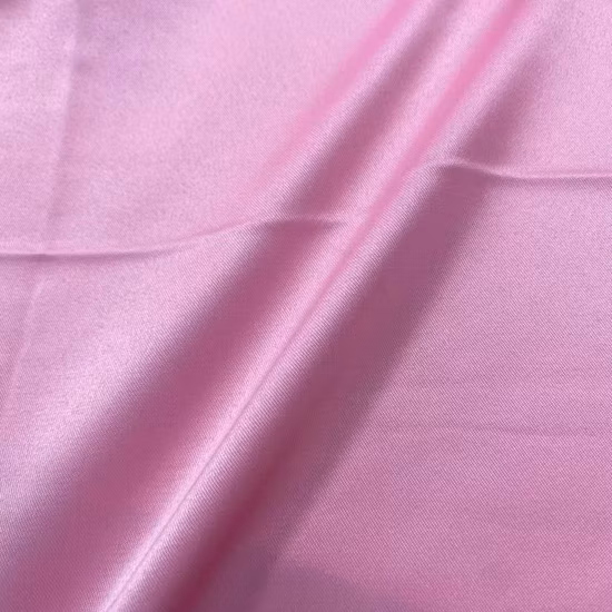 Tecido de seda de imitação de poliéster têxtil Tn Tecido de cetim elástico para vestido e vestuário feminino